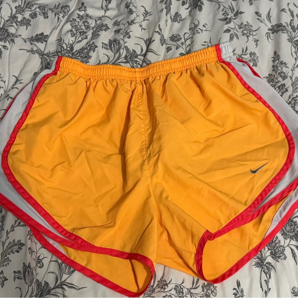 Nike Women's Vibrant Orange Athletic Shorts